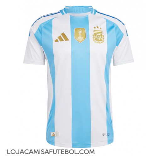 Camisa de Futebol Argentina Equipamento Principal Copa America 2024 Manga Curta